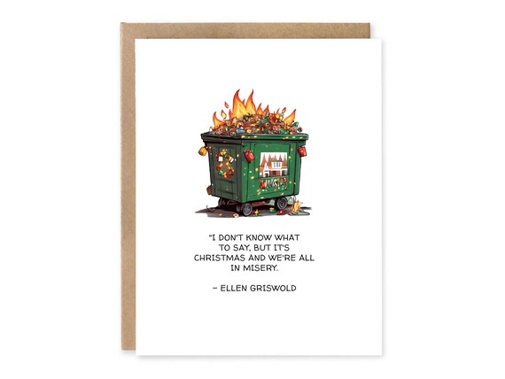 Funny Vacation Card / It's Christmas And We're All In Misery , Funny Xmas Card /  Funny Christmas / Card for Brother or Sister