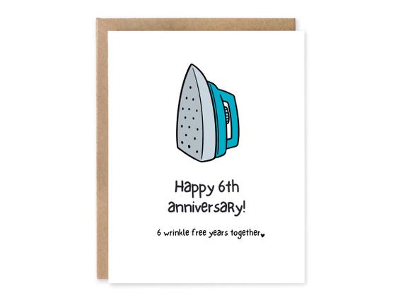Iron anniversary card