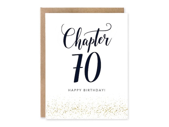 70th Birthday Card, Handmade Birthday Card for 70th Birthday, 70TH Chapter card