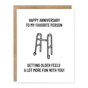 Carte d'anniversaire joyeux anniversaire à ma personne préférée, vieillir est beaucoup plus amusant avec vous