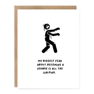 Carte cardio drôle, carte de gymnastique zombie drôle, entraîneur personnel, frère de gymnastique, carte d'anniversaire de petit garçon avec haltérophilie