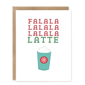 Kaffee-Geschenk, FaLaLaLaLaLa Latte-Karte | Weihnachtsgrußkarte| Kaffee-Geschenkkartenhalter | Muttertagskarte als Geschenk