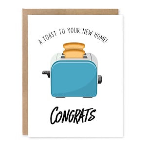 Carte de pendaison de crémaillère amusante/Un toast dans votre nouvelle maison/Carte amusante/Cadeau pour une nouvelle maison