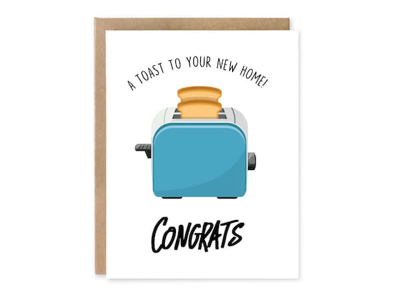 Funny Housewarming Card /A Toast to your New Home / Funny Card / New Home Gift