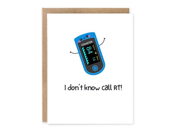 Respiratory therapist card, Funny card, Respiratory gift, Paramedic Student, Nurse, Preceptor, Punny medical card