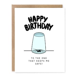 Carte drôle pour petit ami, jolie carte d'anniversaire de mari, carte de fille à papa, carte d'araignée