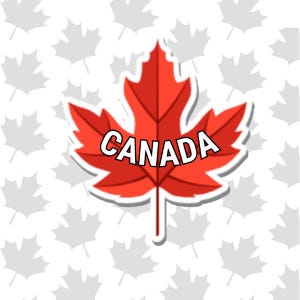 CANADA MAPLE LEAF - Kanada Aufkleber / Kanada, Tourismus Aufkleber, Reiseaufkleber Abenteuer, Vinyl Aufkleber, Nordamerika Wasserflasche Aufkleber