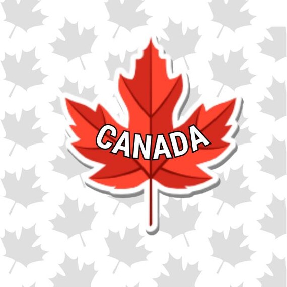 CANADA MAPLE LEAF - Canada Sticker / Canada, Tourism Sticker, Travel Sticker Adventure, Vinyl Sticker, North America Water Bottle Stickers