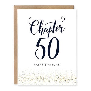 Carte du 50e anniversaire, carte d'anniversaire faite main pour le 50e anniversaire, carte du 50e chapitre