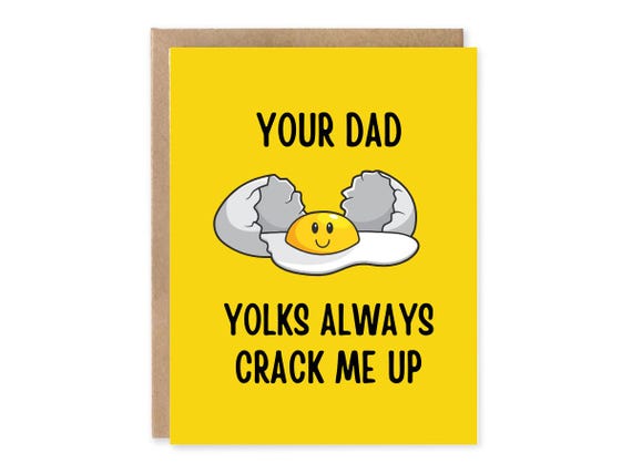 Dad Yolks - Father's Day Card -  Funny Dads Joke Card