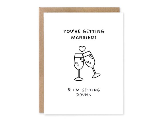Married & Drunk Wedding Card