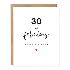 Carte 30e anniversaire, carte personnalisée joyeux anniversaire, carte-cadeau personnalisée joyeux anniversaire, carte d'anniversaire personnalisée, jolie carte-cadeau d'anniversaire