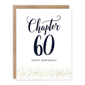 Carte du 60e anniversaire, carte d'anniversaire faite main pour le 60e anniversaire, carte du 60e chapitre