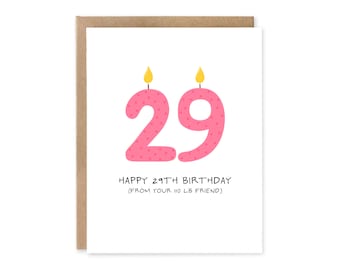Sarcastic birthday card / 29 Birthday Again / Hilarious birthday card / Funny Birthday card for her / for friend