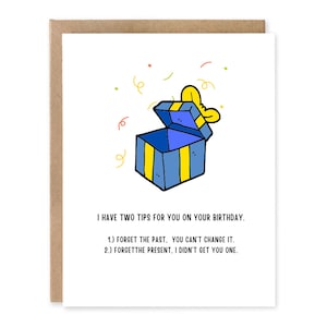 Cartes drôles de joyeux anniversaire, carte drôle sans cadeau, j'ai des pourboires pour vous, carte drôle pour lui, carte drôle pour elle