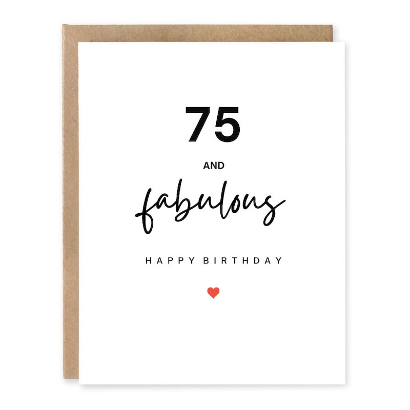 Funny 75th Birthday Cards - Etsy