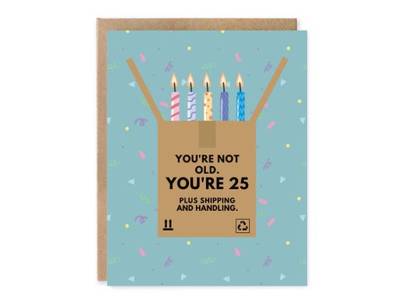 Funny  Birthday Card for Husband or BoyfriendAge is just a number, a number plus shipping and handling