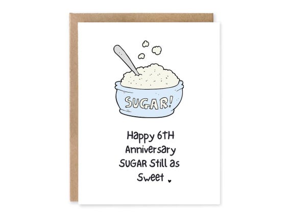 Sugar Anniversary Card