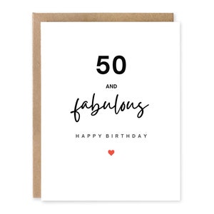 Carte 50e anniversaire, carte personnalisée joyeux anniversaire, carte-cadeau personnalisée joyeux anniversaire, carte d'anniversaire personnalisée, jolie carte-cadeau d'anniversaire