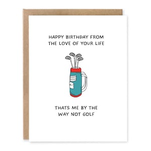 Carte d'anniversaire de golf, Cadeau golf pour homme, Cartes d'anniversaire pour lui Golf, Golf de petit ami, Carte d'anniversaire, Carte de voeux, Anniversaire de mari