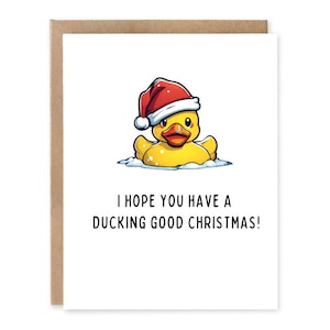 Drôle de carte de voeux de Noël / J'espère que vous avez de bons voeux de Noël cette saison des fêtes, carte de ducking drôle