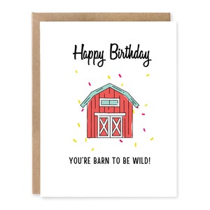Carte d'anniversaire de fermier, carte d'anniversaire de fermier pour son fils, pour son neveu, pour un ami, une grange sauvage