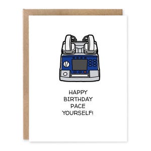 ECG Trace Funny Card | Doctor/Nurse/Paramedic Birthday | Cardiology Humour | Birthday Paced Rhythm | RN | ER Doctor