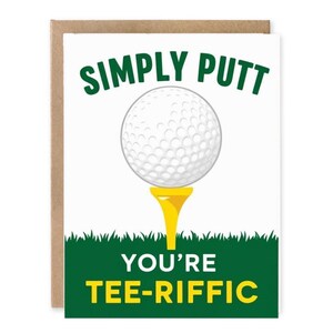 Cadeau de golf, carte de golf pour petit ami, pour papa, carte de golf « Simply Putt », cadeau de fête des pères, carte pour lui, carte d'anniversaire de papa,