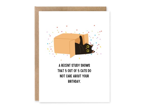 Funny Cat Birthday Card