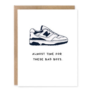 Carte drôle New Balance, fête des pères, faire-part de nouveau papa, anniversaire, retraite - Carte de voeux