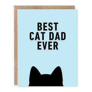Meilleur papa chat de tous les temps, fête des pères, carte d'anniversaire chat, carte papa chat, carte chat, carte papa chat personnalisée, meilleur papa chat de tous les temps