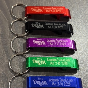Custom Cruise Fish Extender Gift / Personalised Bottle Opener Keyring