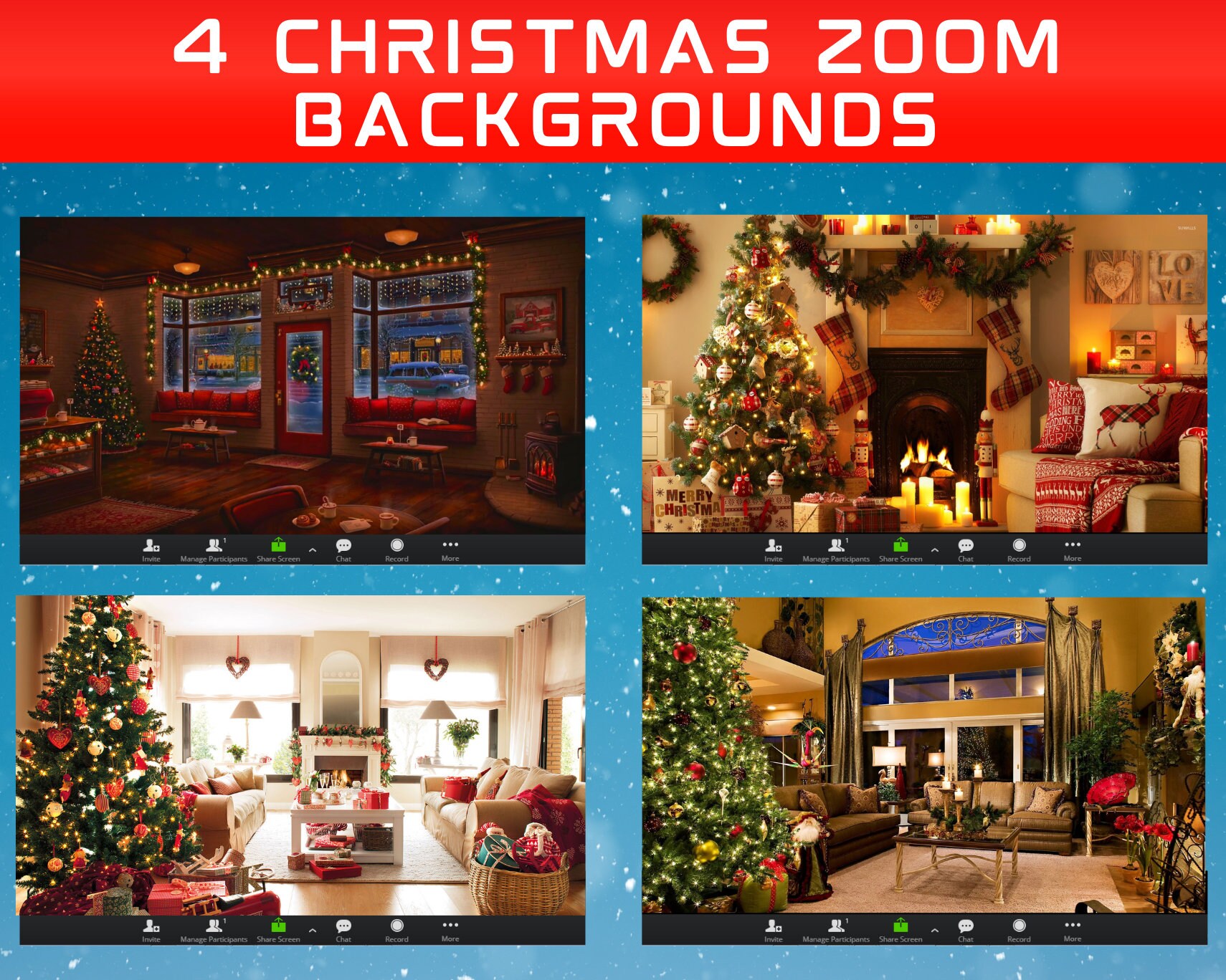 Với Zoom Christmas background, bạn có thể tạo không khí Giáng sinh hoàn hảo và độc đáo cho buổi họp trực tuyến của mình. Hãy cùng khám phá những hình ảnh đẹp lung linh, sắc nét cùng những hoạt hình ngộ nghĩnh trong không gian mùa lễ hội này!