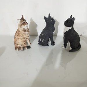 Topper per torta nuziale personalizzato per gatti, CakeTopper per animali domestici, compleanno di animali domestici, caketopper per gatti, animale domestico per anniversario, figurine di gatti immagine 2