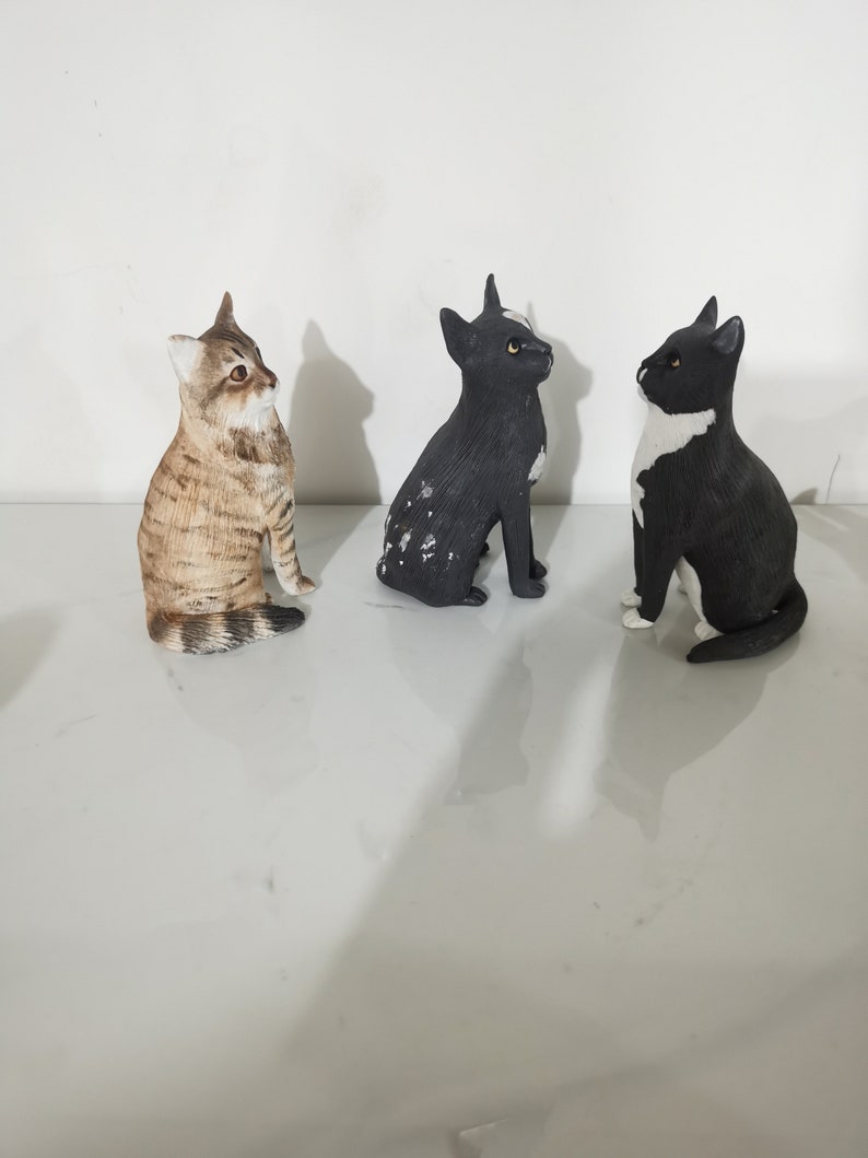 Topper per torta nuziale personalizzato per gatti, CakeTopper per animali domestici, compleanno di animali domestici, caketopper per gatti, animale domestico per anniversario, figurine di gatti immagine 2