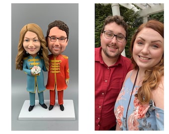 Torta con bobblehead personalizzata, bobblehead personalizzati, bobblehead personalizzato da foto, bobblehead per papà, bobblehead stampati in 3D