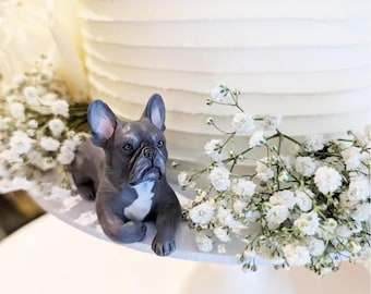Personalized Custom Dog Wedding Cake Topper , French Bulldog CakeTopper，Pets Birthday，Cat Caketopper , Anniversary Pet，Hunting Dogs .