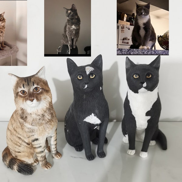 Personalized custom cat wedding cake topper , pet CakeTopper，Pets Birthday，cat caketopper , Anniversary pet，Cat Figurines
