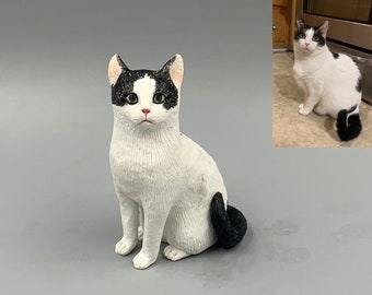 Topper per torta nuziale a forma di cane personalizzato, topper per torta per animali domestici, topper per torta di compleanno per animali domestici, topper per torta di gatto, topper per torta per anniversario, statuette di gatto