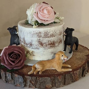 Personalized custom dog wedding cake topper , pet CakeTopperPets Birthdaycat caketopper , Anniversary petdog Figurines image 1