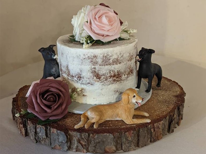 Personalized custom dog wedding cake topper , pet CakeTopperPets Birthdaycat caketopper , Anniversary petdog Figurines image 1