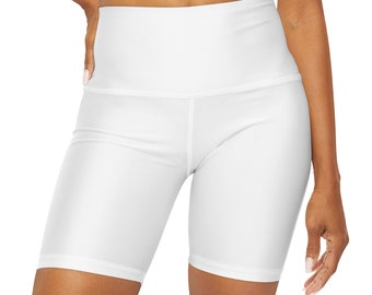 Yoga Shorts mit hoher Taille (AOP)