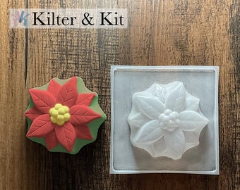Poinsettia Flower Mold | Bath Bomb Mold | Plastic Mold | Soap Mold | Craft Mold | Candle Mold | Bubble Bath Mold 115