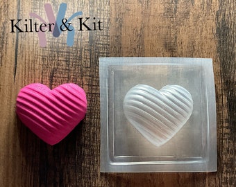 Wavy Heart Mold | Bath Bomb Mold | Plastic Mold | Soap Mold | Craft Mold | Candle Mold | Bubble Bath Mold 54