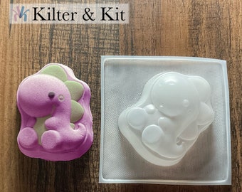 Kawaii Dinosaur Mold | Bath Bomb Mold | Plastic Mold | Soap Mold | Craft Mold | Candle Mold | Bubble Bath Mold 98