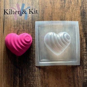 Heart Ripple Mold | Bath Bomb Mold | Plastic Mold | Soap Mold | Bubble Bath Mold | Craft Mold 11