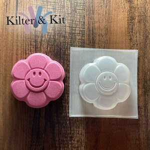 Smiley Face Flower Mold Bath Bomb Mold Plastic Mold Soap Mold Bubble Bath Mold Craft Mold 55 image 1