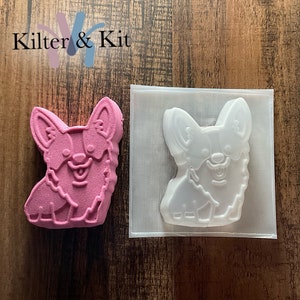 Corgi Dog Mold | Bath Bomb Mold | Plastic Mold | Soap Mold | Bubble Bath Mold | Craft Mold 06
