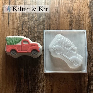 Christmas Tree Truck Mold | Bath Bomb Mold | Plastic Mold | Soap Mold | Craft Mold | Candle Mold | Bubble Bath Mold 116