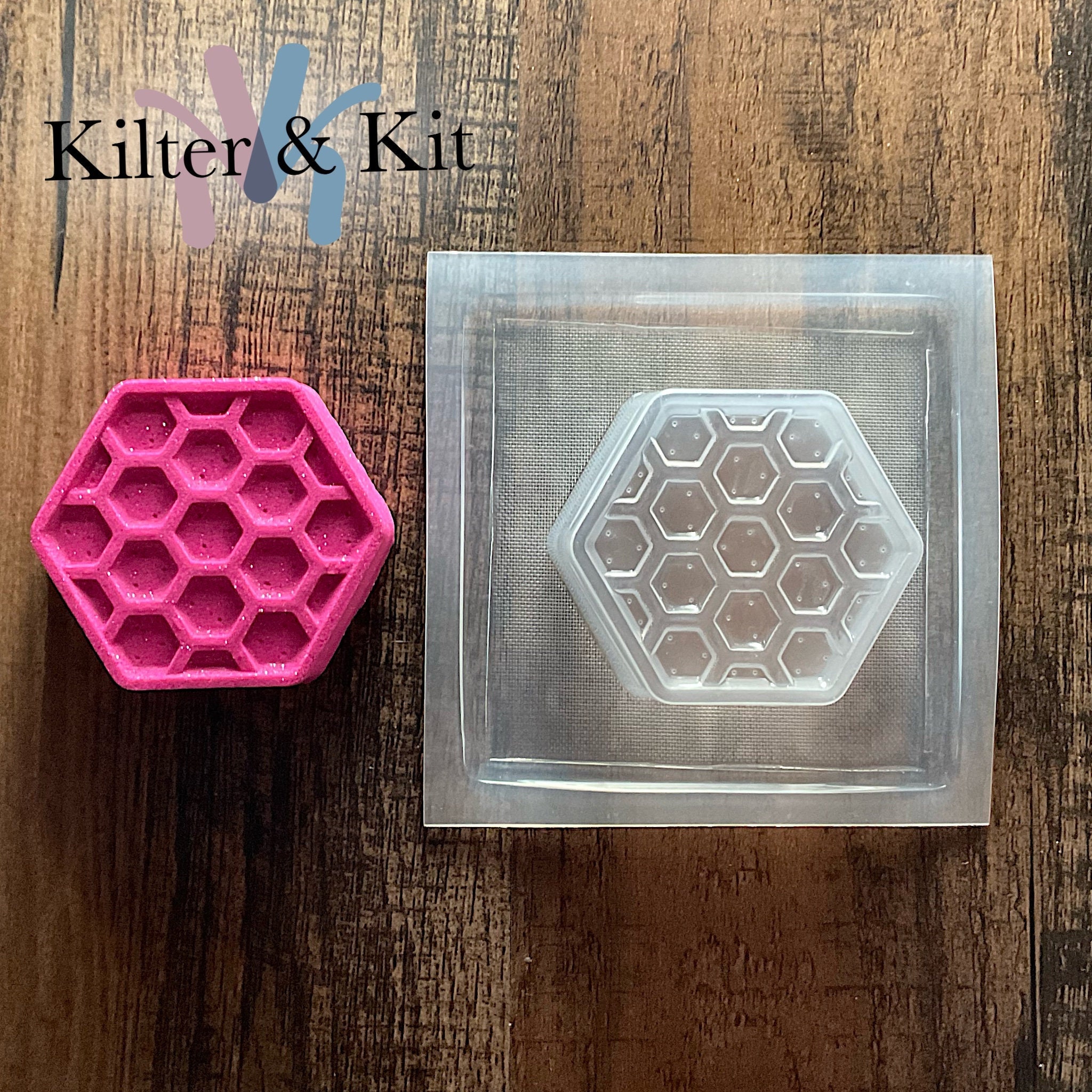 FUNSHOWCASE Honeybee Silicone Mold Beehive Honey Bee Honeycomb Drip Edging  Frame 12 Cavity for Resin Casting Epoxy Coaster Polymer Clay Jewelry Making